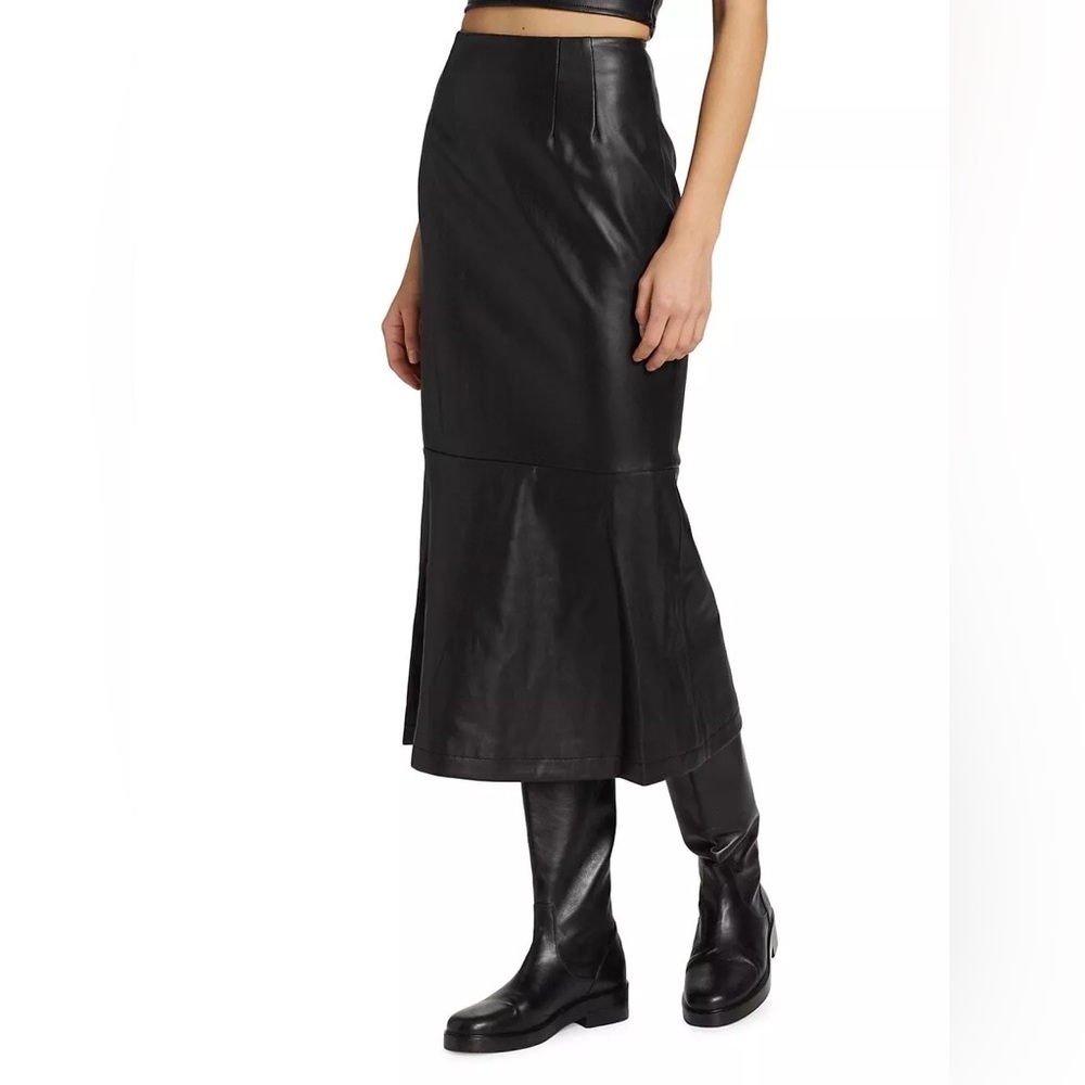 STAUD Laurel Vegan Leather Skirt - Picture 7 of 15